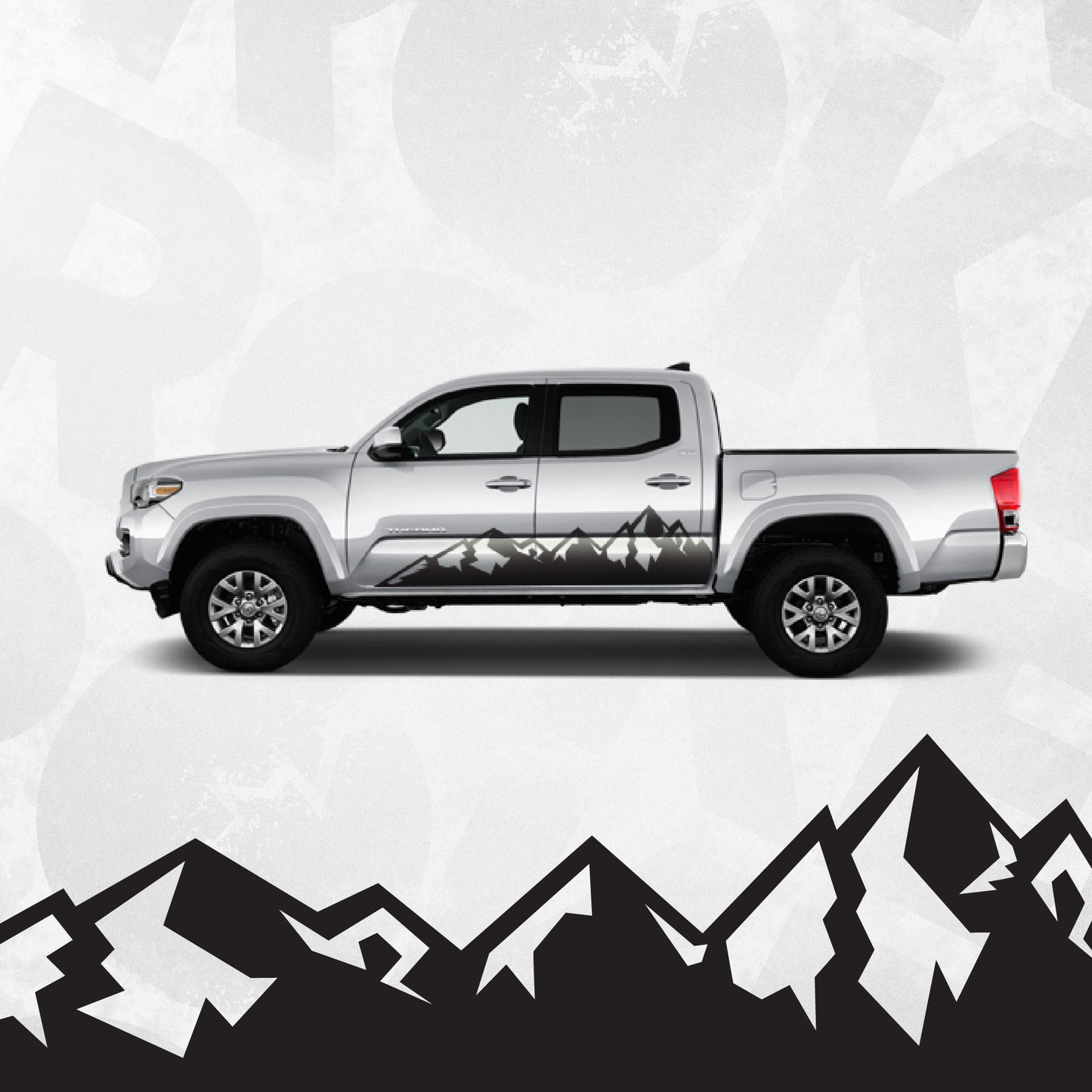 Toyota Tacoma Decal, Mountain Scenery Graphic kit Side Decals, Vinyl Sticker, Toyota Tacoma Accessories, Set of 2
