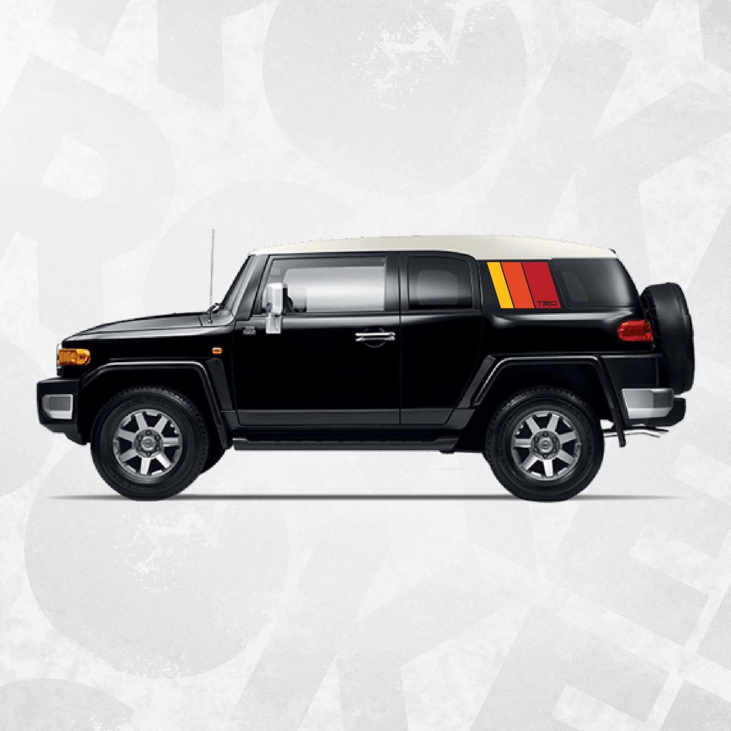 FJ Cruiser TRD vintage vinyl decal - Set of 2