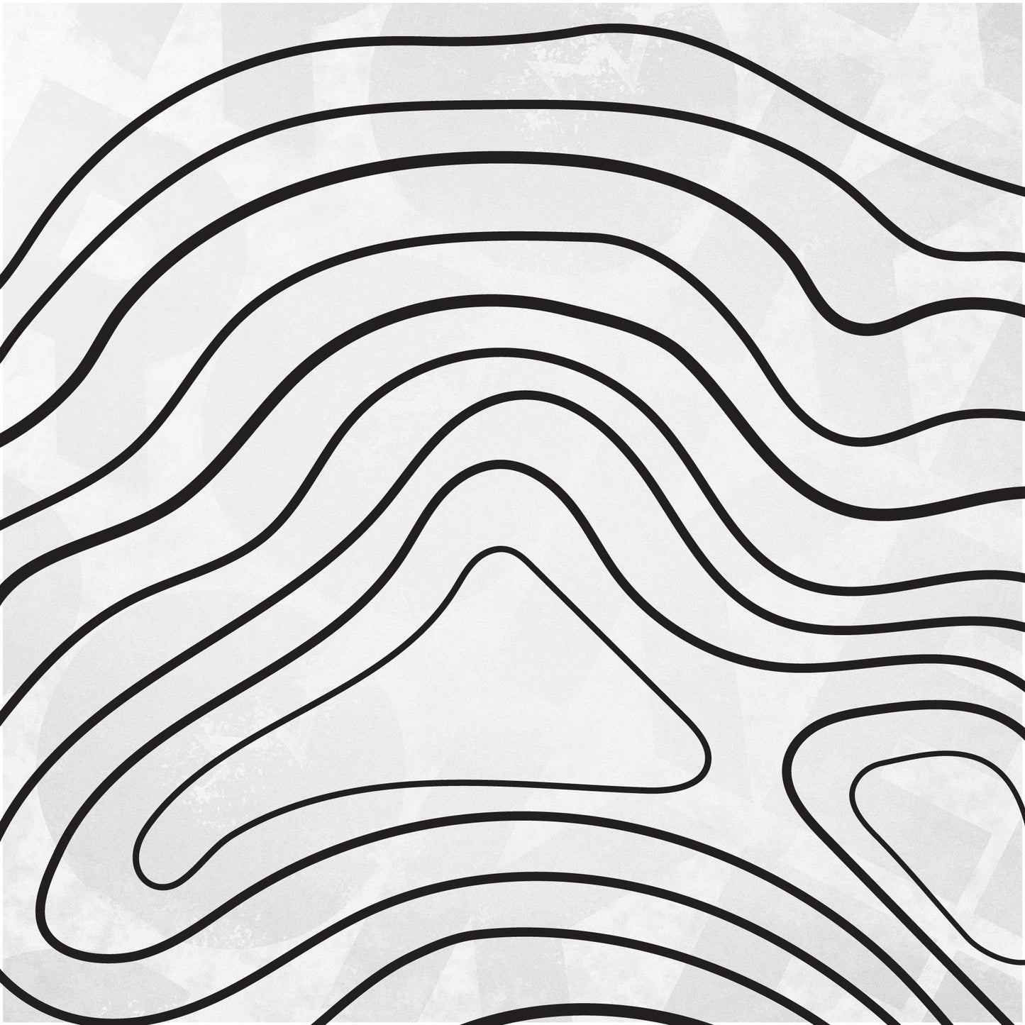 Topographic Camper Decal – Contour Map Vinyl Sticker for RV, Trailer, or Van – Large Adventure Graphic