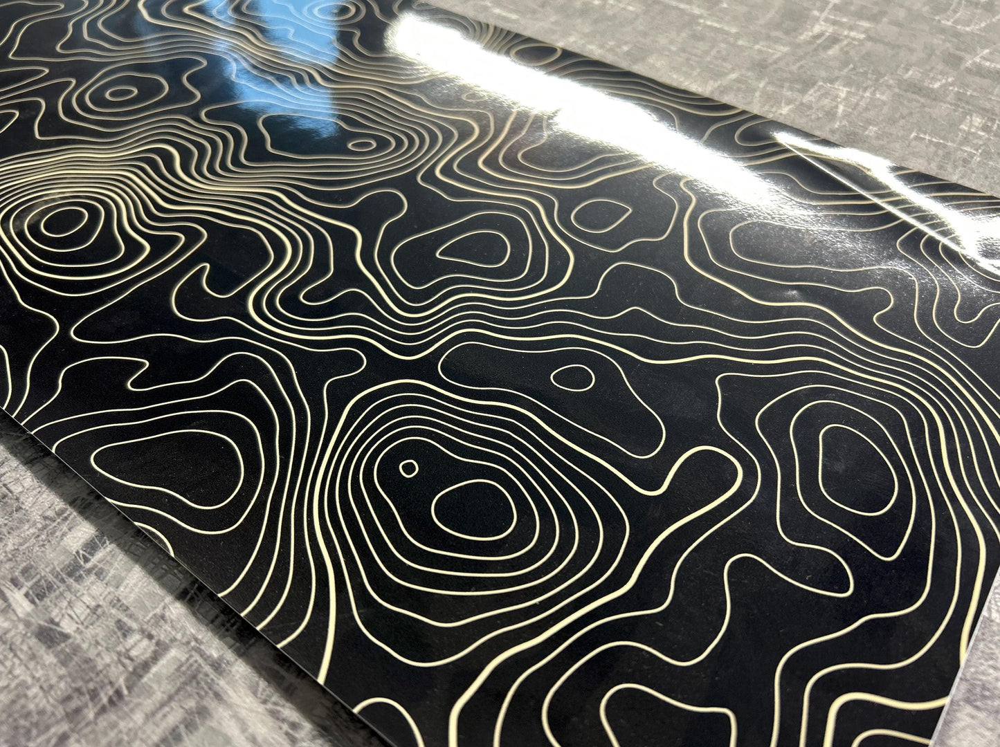 Topographic Door Pillar Vinyl Wrap – SUV Car Graphic Livery Decal Set | Matte or Gloss Finish