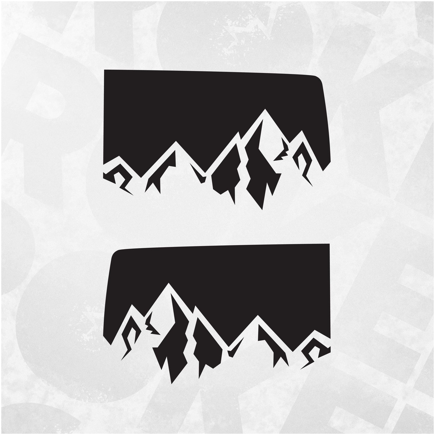 Mountain Range Window Decal for VW Transporter T5 T6 | Camper Van Vinyl Stickers | Multivan Caravelle California Window Graphics Set