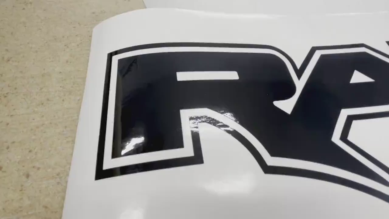 Ford Raptor bedside decal black glossy