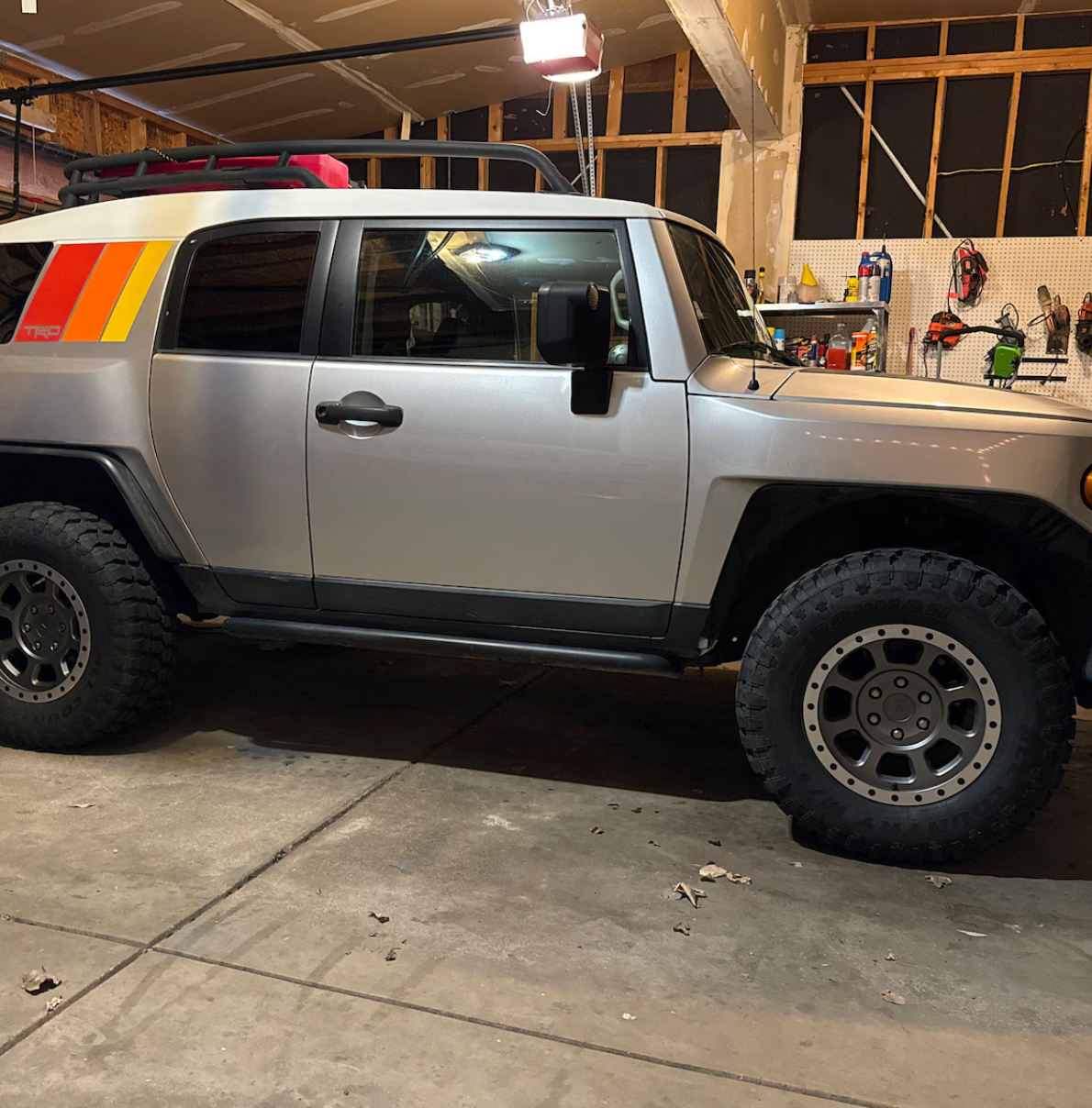 FJ Cruiser TRD vintage vinyl decal Yellow Orange Red