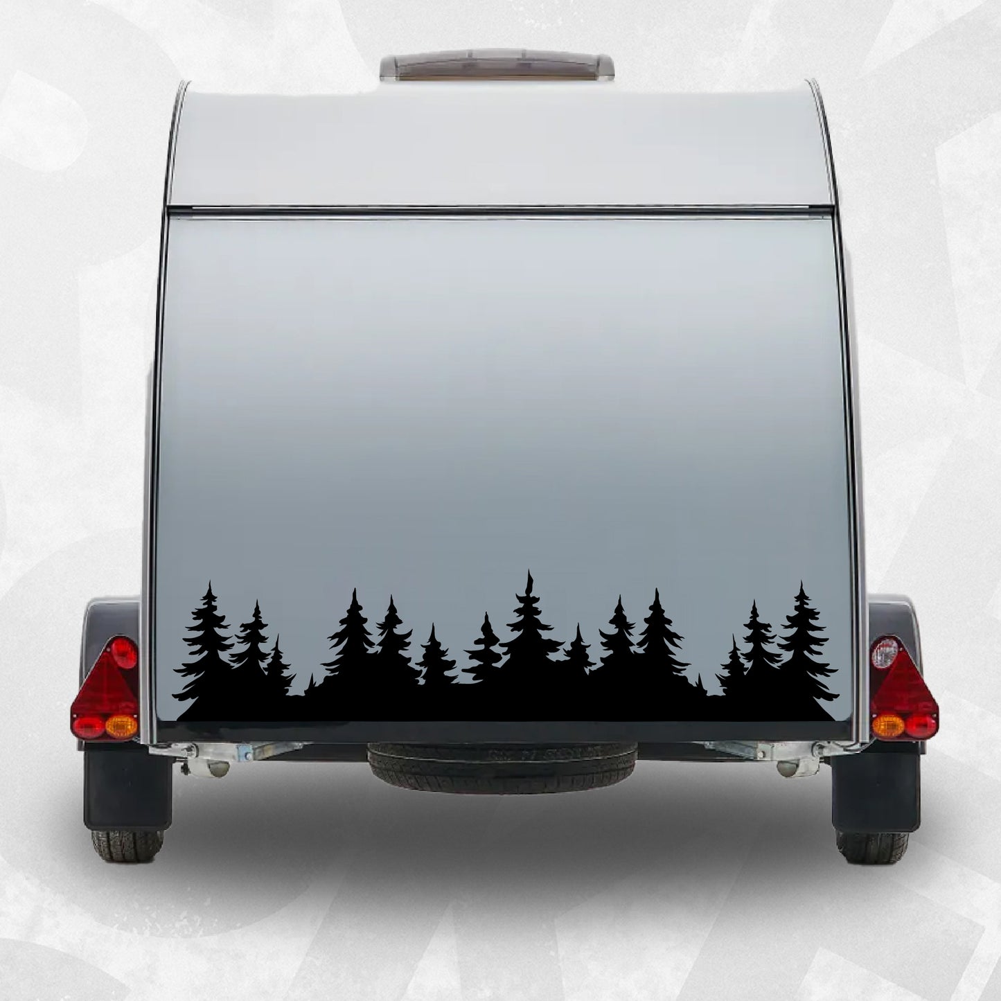 camper van rv tree silhouette decal