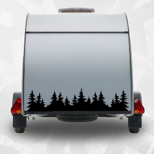 camper van rv tree silhouette decal
