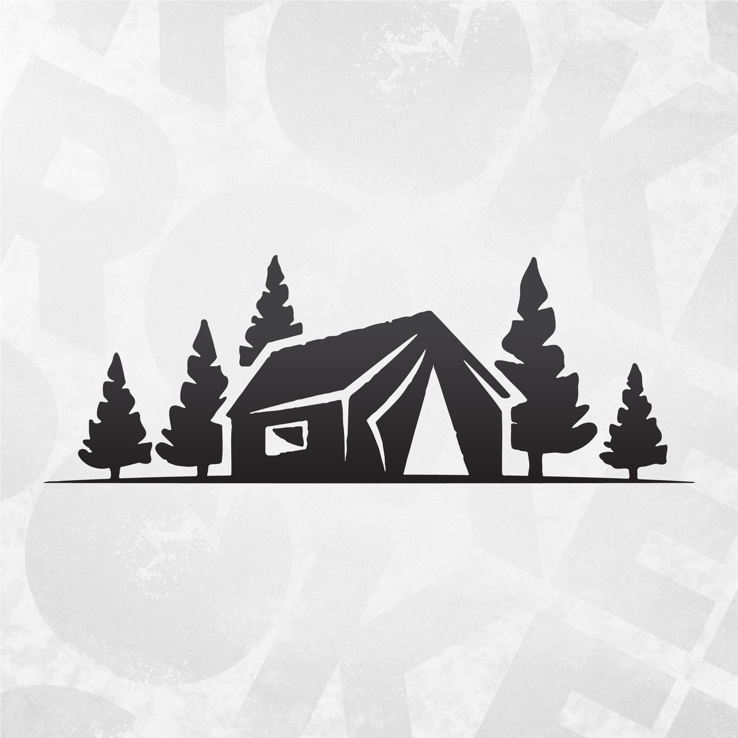 Tent and trees Camper Van Decal