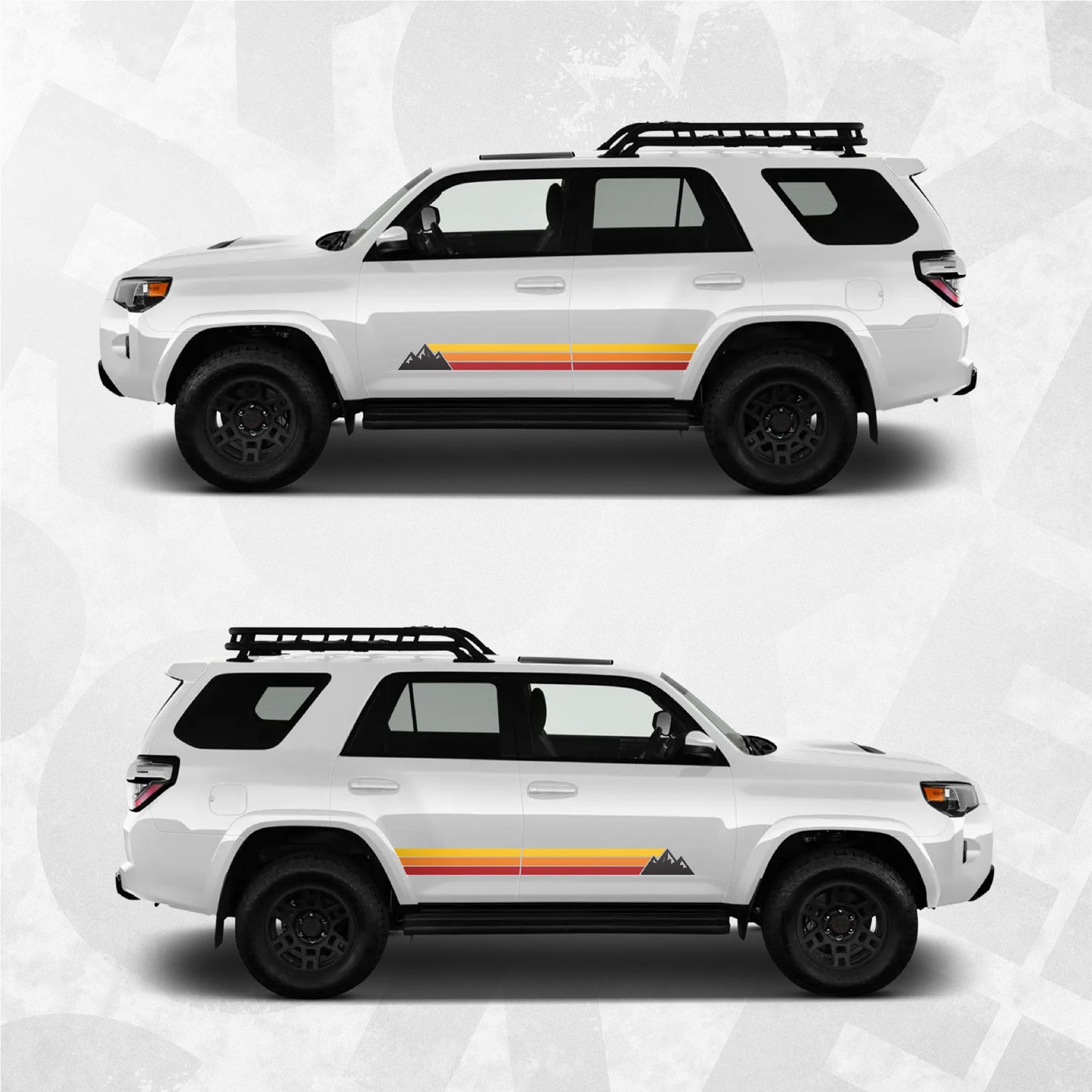 Toyota 4runner mountain decal side stripe