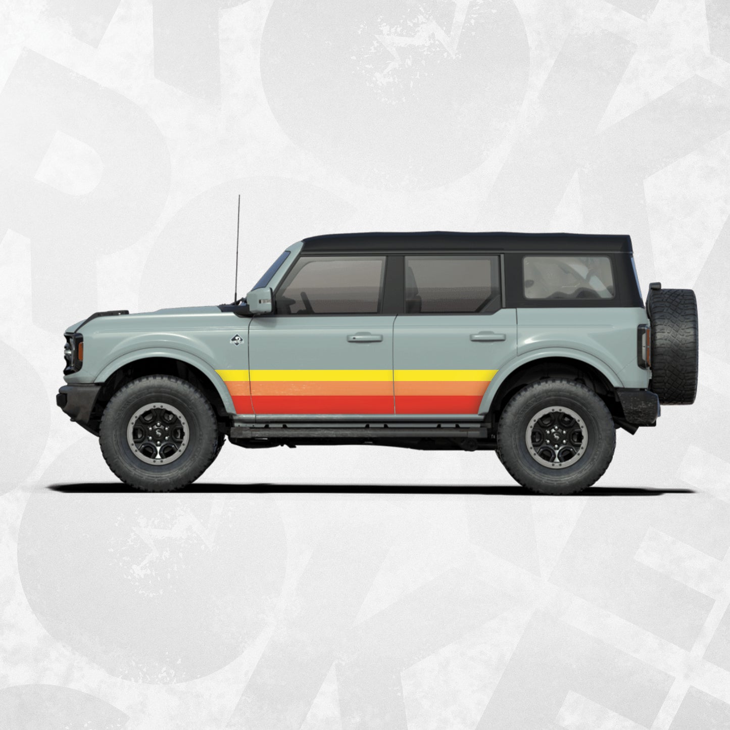 Ford Bronco Decal | Retro Stripe Wrap