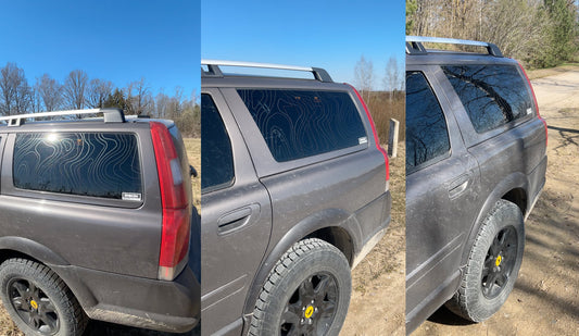 How to Install a Topographic Window Decal — Dry Method (Volvo XC70 Example)