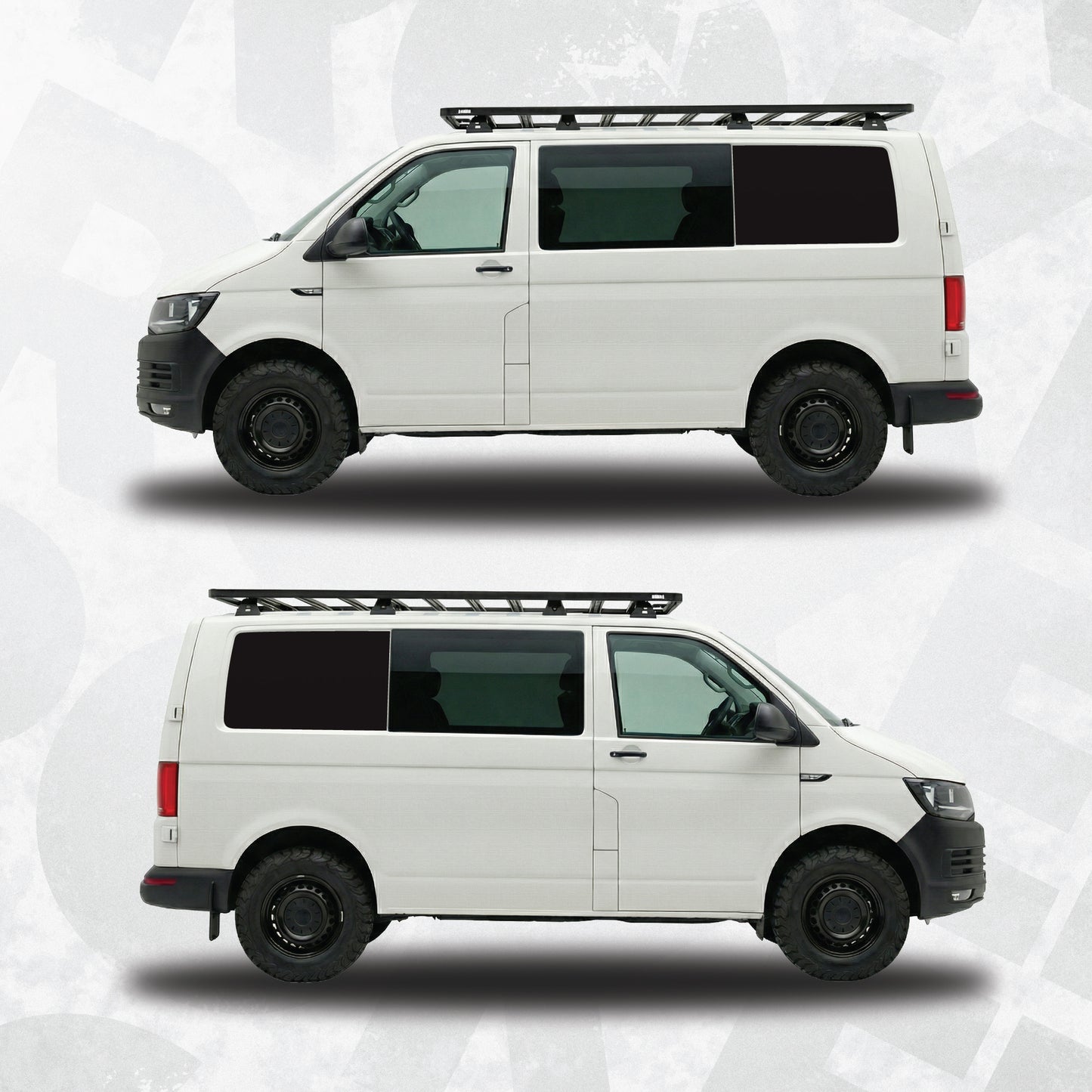 VW Transporter Solid Black Window Panel Decal – T5 T6 T6.1 Multivan Compatible