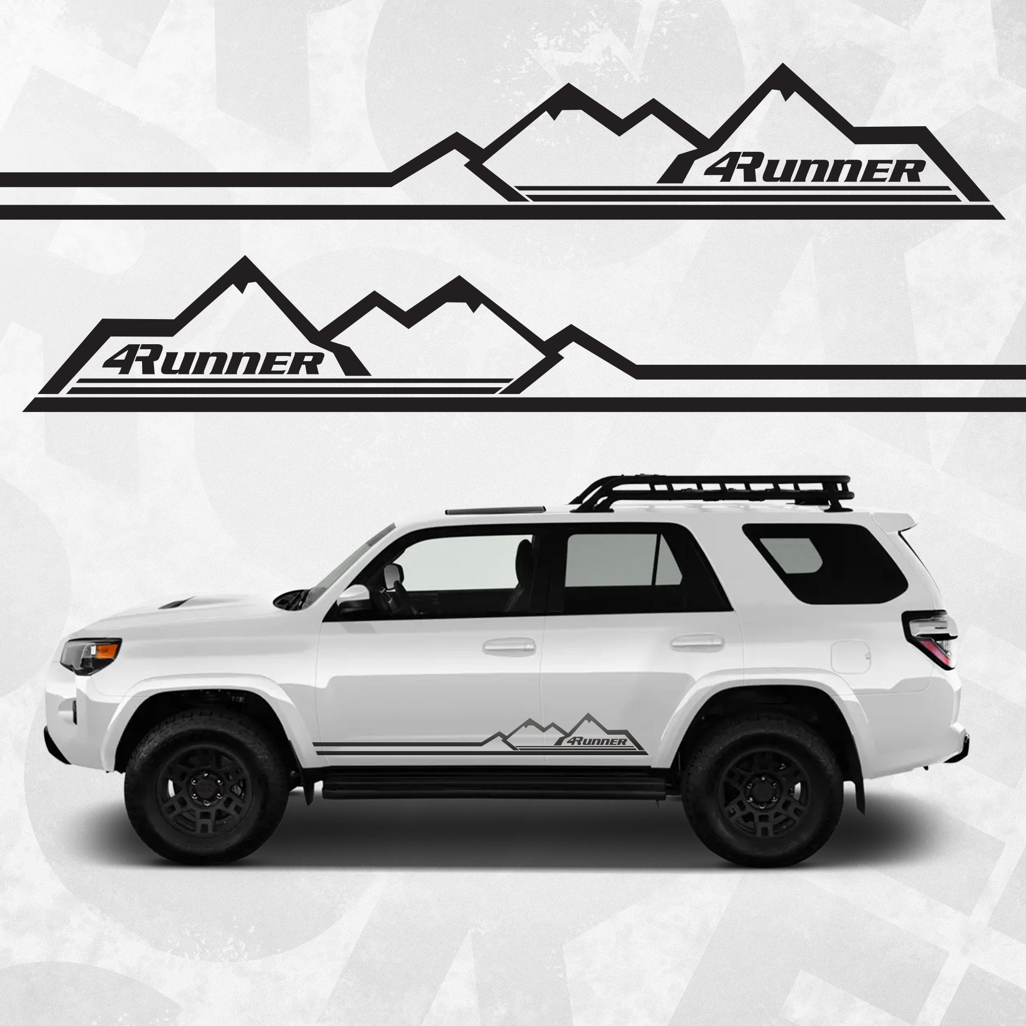 4runner Retro Emblems TOYOTA 4runner MOUNTAIN side stripe decal graphics