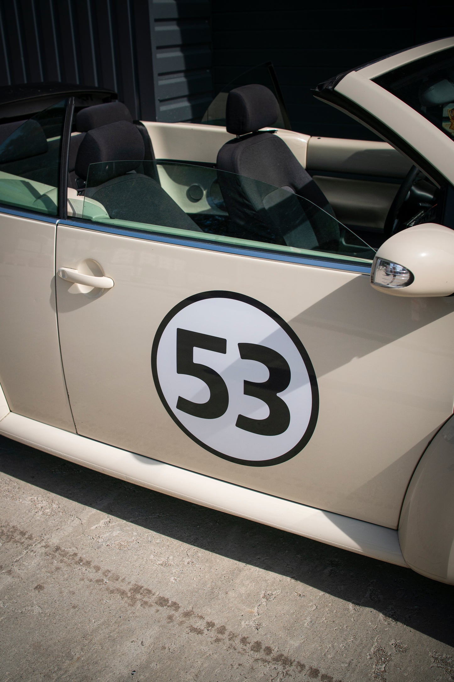 Number roundel decal for VW Beetle racing kit – 500mm door and 400mm bonnet sizes