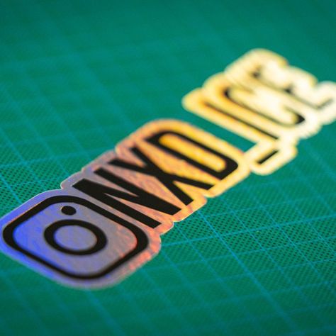 Holographic/Black Instagram Name Decal