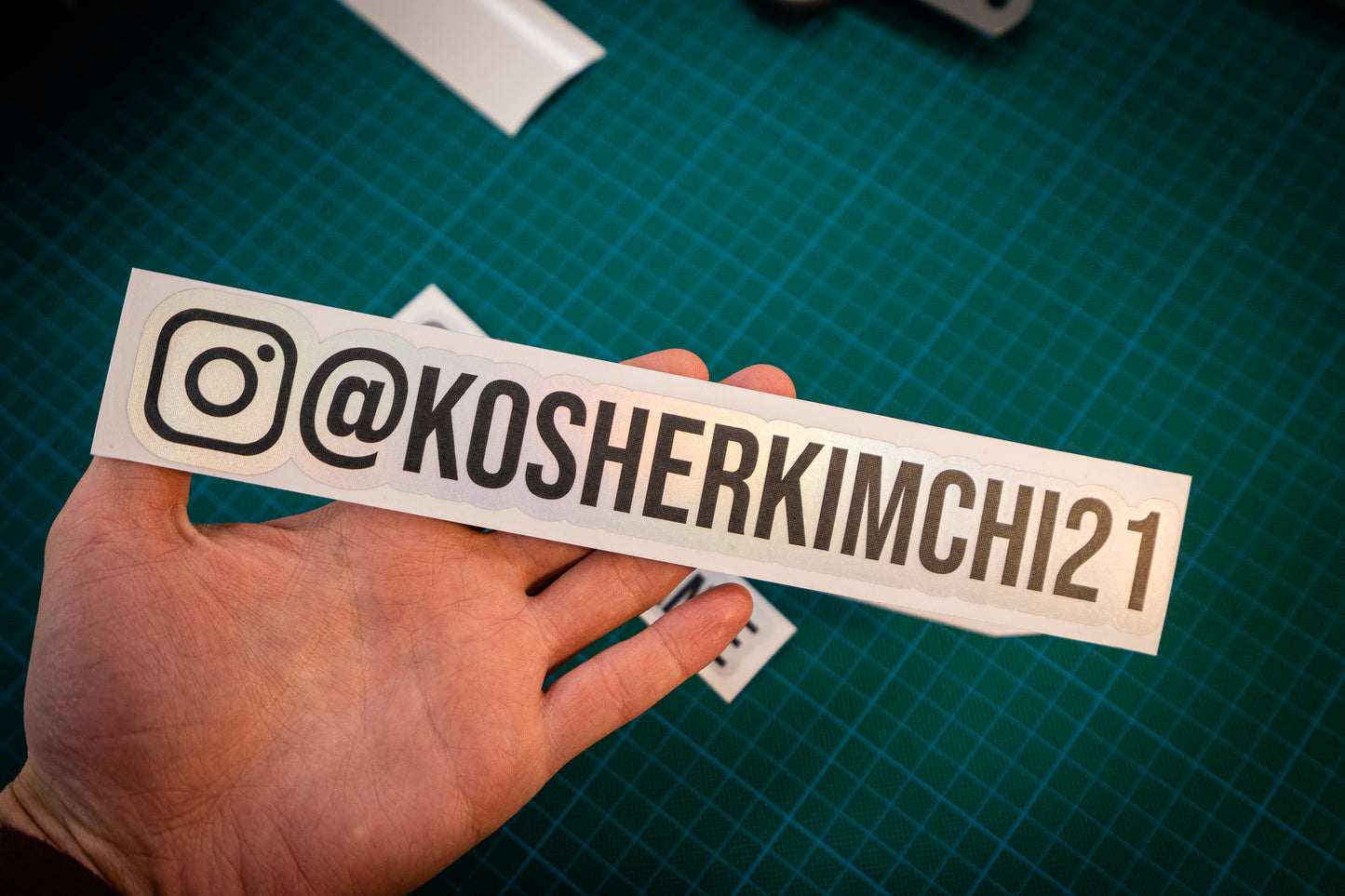 custom oil slick name instagram sticker