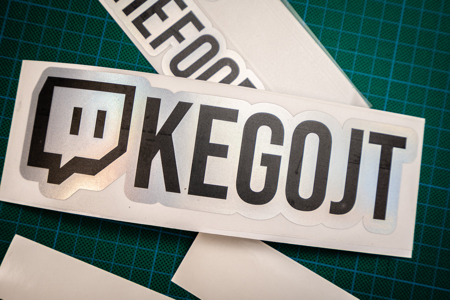 Holographic/Black Instagram Name Decal