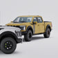 Image of Ford F-150 Raptor Topographic Side Decal on a yellow truck and a white truck.