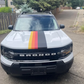 Yellow Red Orange Black Retro Stripe Wrap Sticker– Universal Side Decal for Vans, SUVs, RVs