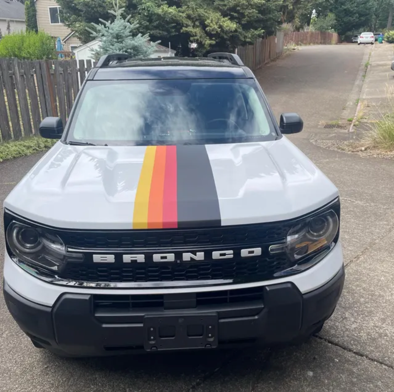 Yellow Red Orange Black Retro Stripe Wrap Sticker– Universal Side Decal for Vans, SUVs, RVs