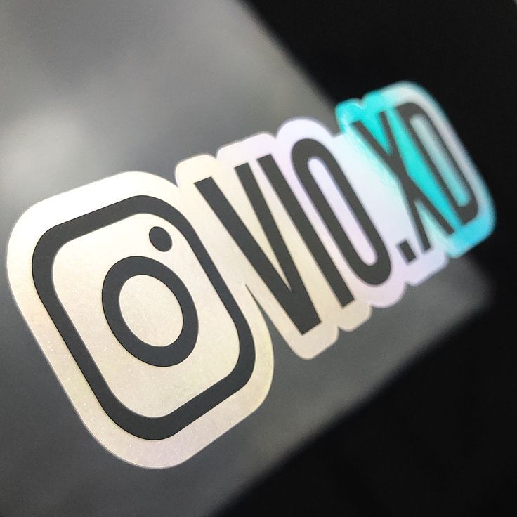 Holographic/Black Instagram Name Decal