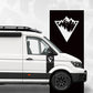 vw crafter front door wrap mountain decal