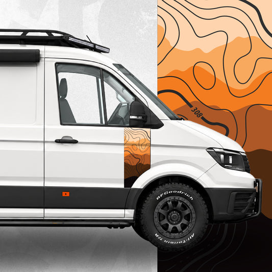 Topographic Desert Map Door Graphics – VW Crafter / MAN TGE