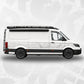 VW Crafter Topographic Side Decal Kit on a white van showing contour map design.