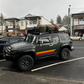 FJ Cruiser decal - Mountain silhouette with retro stripes