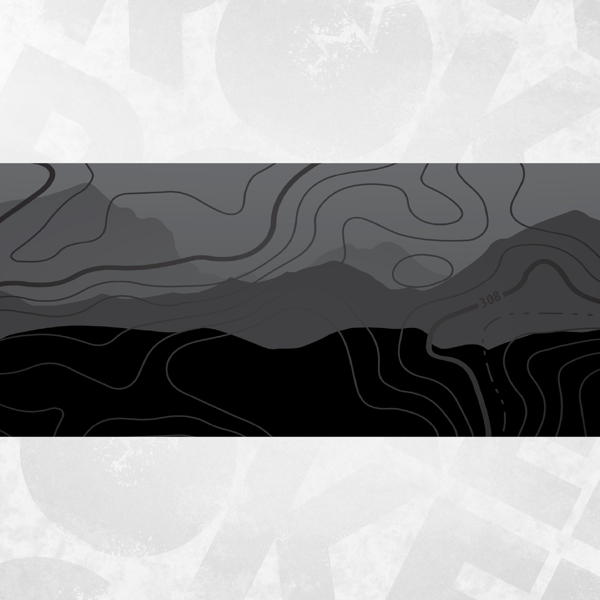 Universal Topographic Partial Wrap custom vinyl sheet design featuring abstract topographic patterns.