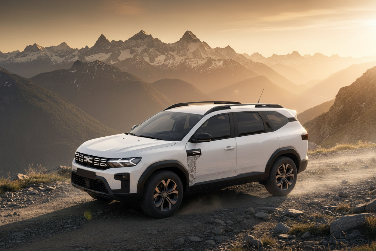 Dacia Bigster Topographic Decal Side View