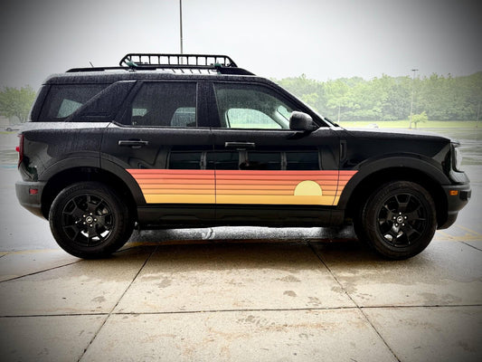 Ford Bronco Sport Compatible Decal Sunset Side Stripes