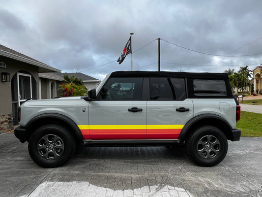 ford bronco side stripe graphics decal wrap