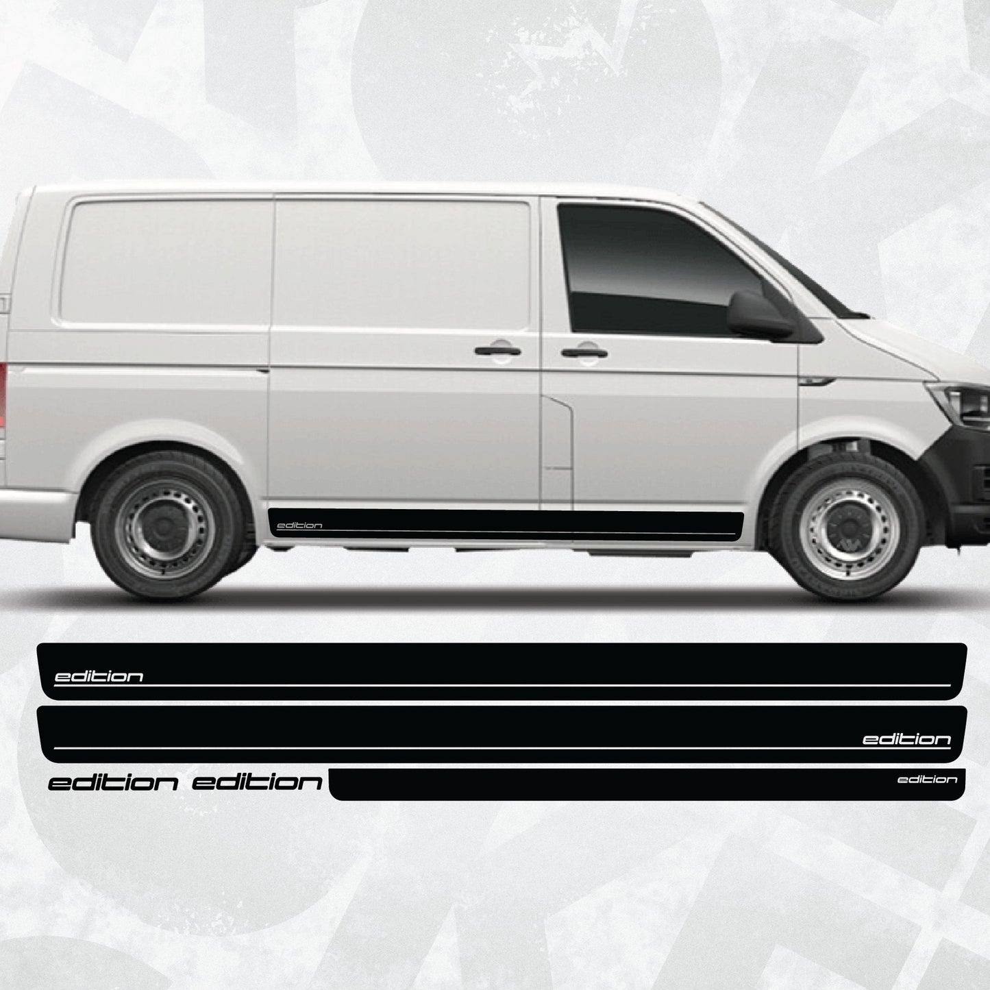 VW EDITION side stripe graphics decal kit fits Volkswagen Multivan, Transporter, California, Caravelle - T4 T5 T6