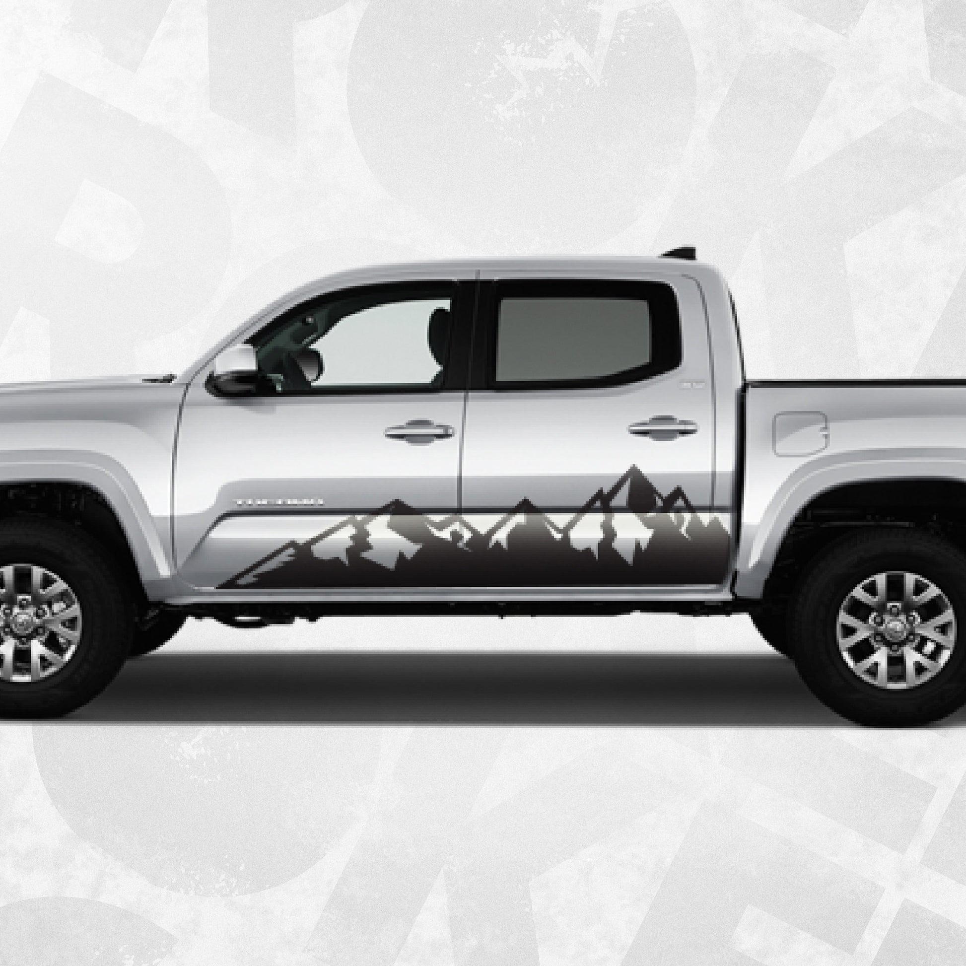 Toyota Tacoma Decal, Mountain Scenery Graphic kit Side Decals, Vinyl Sticker, Toyota Tacoma Accessories, Set of 2