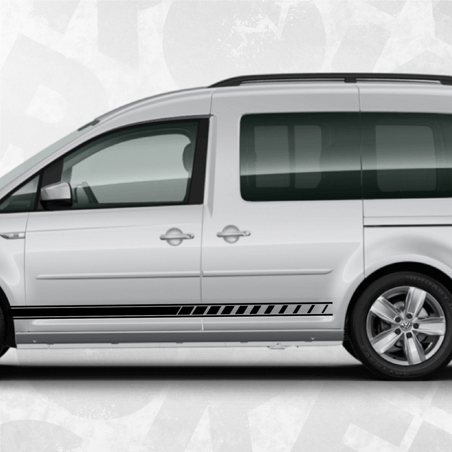 Volkswagen Caddy Decal, Side decal stripe, Racing Stickers, Fits VW Caddy