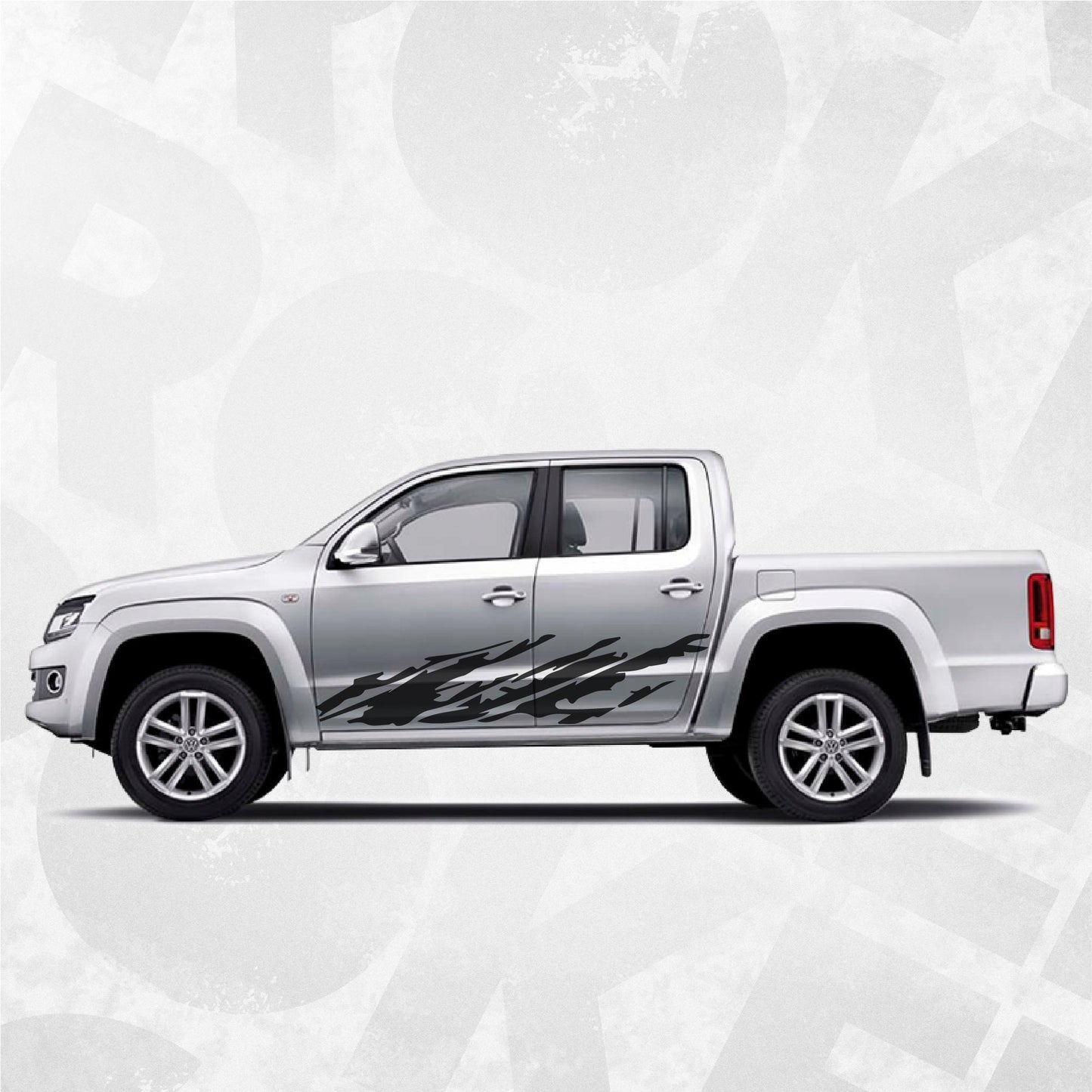 Amarok mud splash side decal kit, Door rocker panel SUV decal, fits Volkswagen Amarok truck