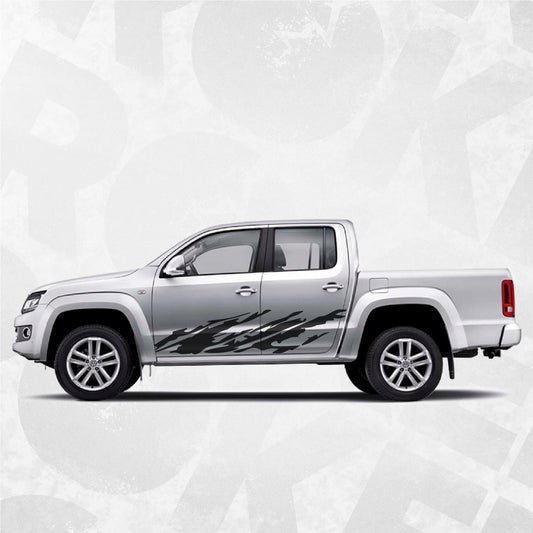 Amarok mud splash side decal kit, Door rocker panel SUV decal, fits Volkswagen Amarok truck