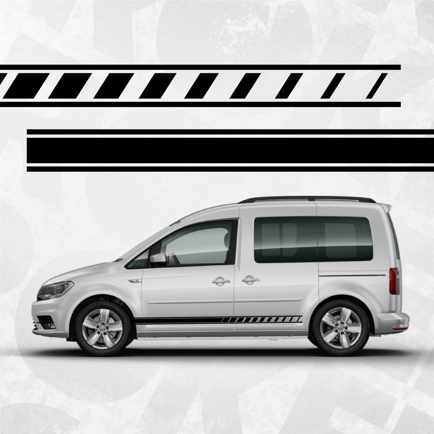 Volkswagen Caddy Decal, Side decal stripe, Racing Stickers, Fits VW Caddy