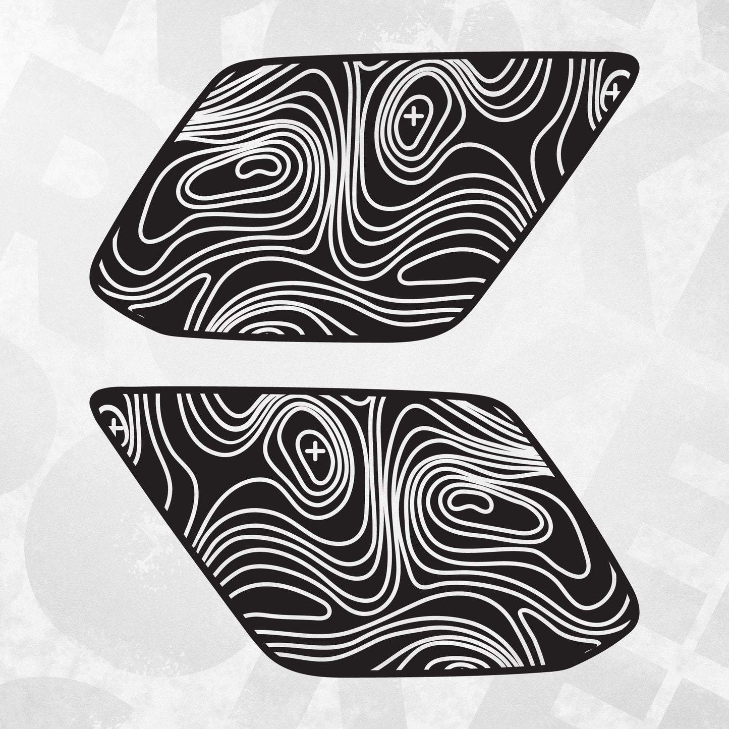 4runner Decal - Topographical map quarter window decal - Fits Toyota 4runner 5th generation - Set of 2