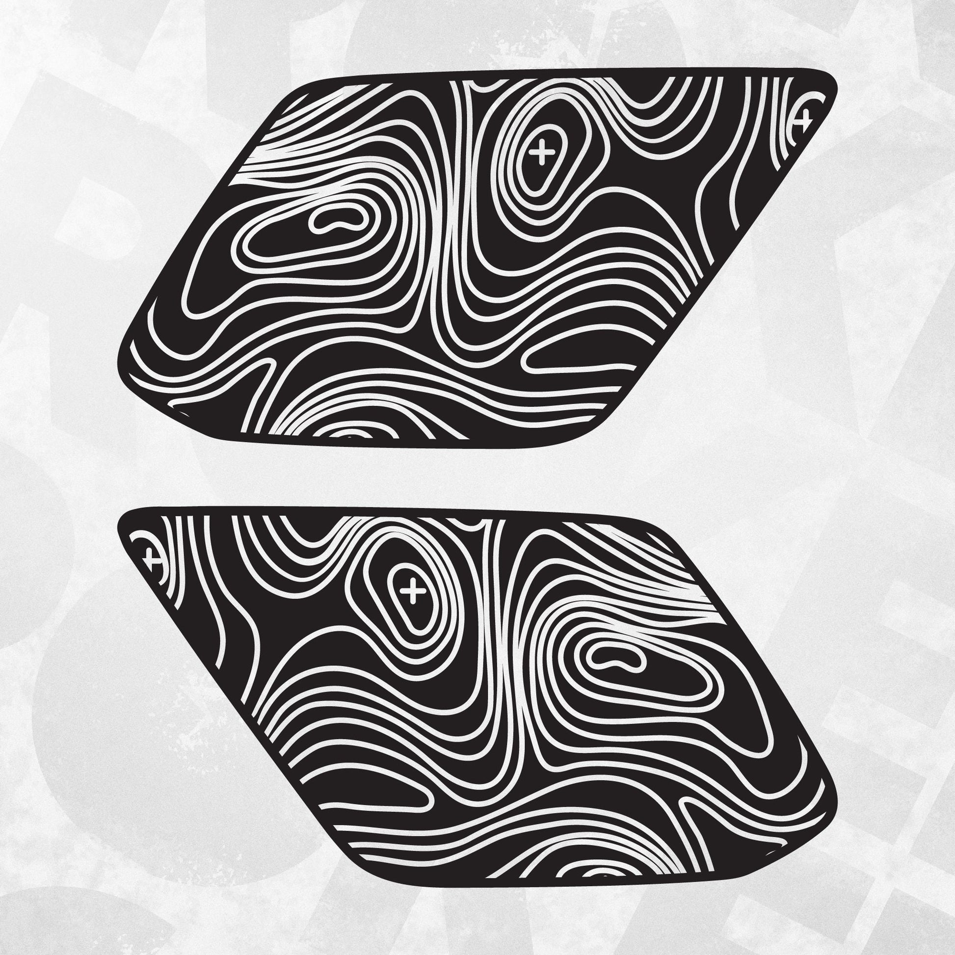 4runner Decal - Topographical map quarter window decal - Fits Toyota 4runner 5th generation - Set of 2