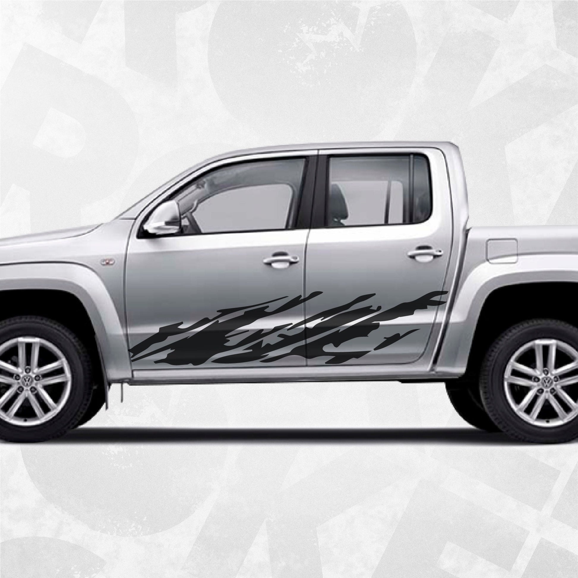Amarok mud splash side decal kit, Door rocker panel SUV decal, fits Volkswagen Amarok truck