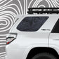 4runner Decal - Topographical map quarter window decal - Fits Toyota 4runner 5th generation - Set of 2