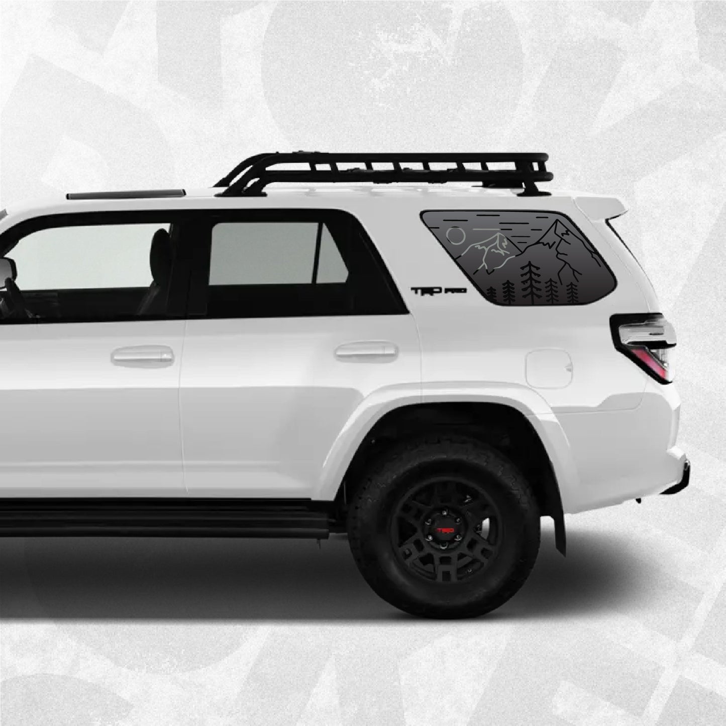 4Runner Window Decal - Minimalist Graphic Line Design for Rear Quarter Panel