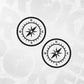 VW Transporter Compass Decal Set: Camper Van Adventure Vinyl (Set of 2)