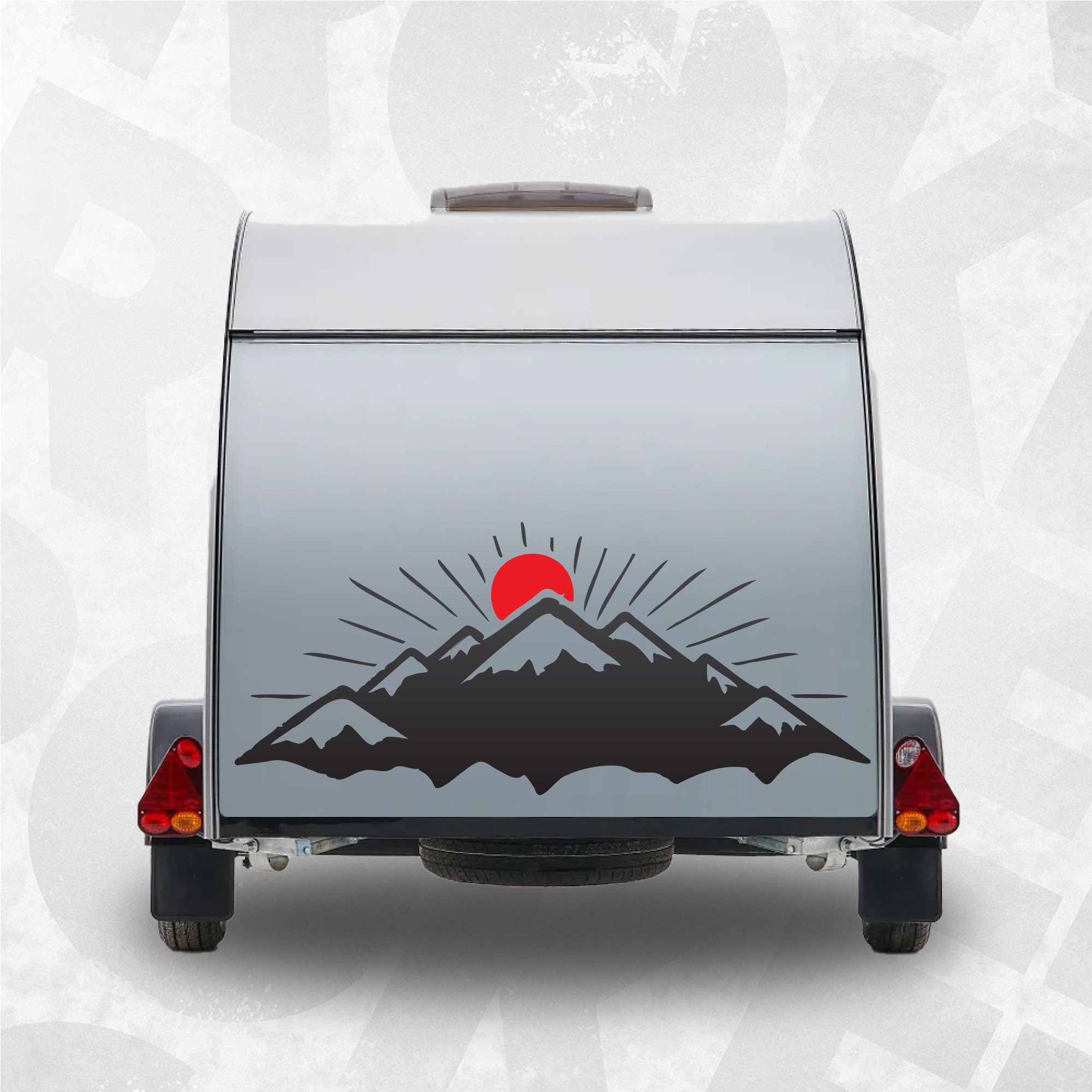 Mountain vinyl decal - RV Trailer, Camper, Van, Car