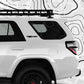 topographic window decal toyota 4runner