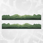 Ford Bronco Graphics - Mountain Range Landscape Topographic Map Pattern Decal - Side Stripe Wrap Kit - Kit of 2
