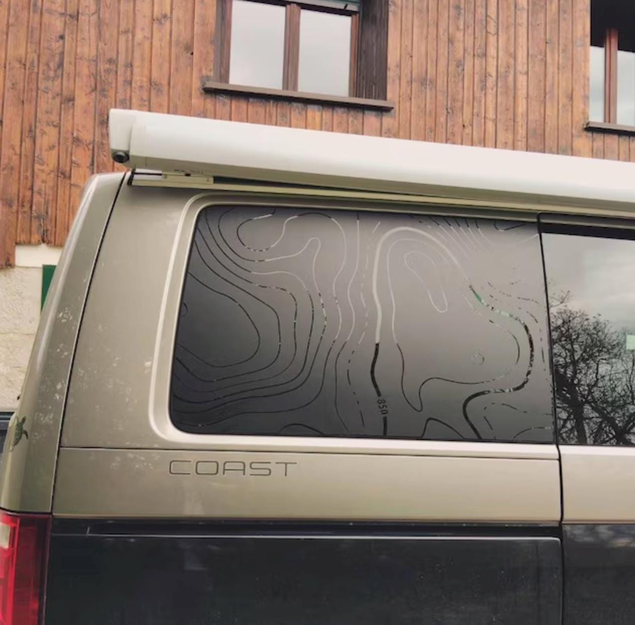 Topographic Map Car Window Vinyl Decal - Universal Fit