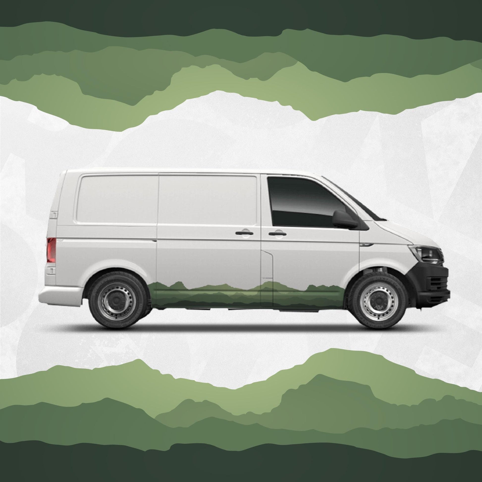 Volkswagen Van Green Mountain Decals fits VW Transporter, Multivan, California, Caravelle T4 T5 T6 vans