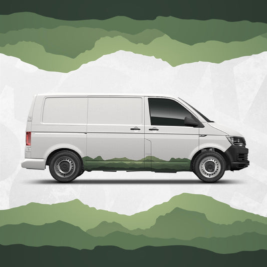 Volkswagen Van Green Mountain Decals fits VW Transporter, Multivan, California, Caravelle T4 T5 T6 vans
