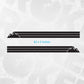Ford F-150 Mountain Rocker Panel Decal – Side Stripe Kit design featuring mountain silhouette and twin-line stripe.
